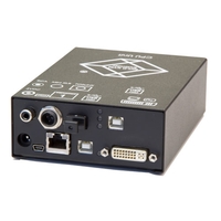 ACX1T-123-C: Sender, CATx (140m), (1) SingleLink DVI-D, 2x USB HID, 4x USB 2.0
