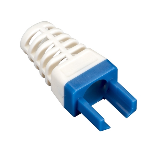Pack of 50/50 100 Total | EZ Crimp Modular Data Plug for Network UTP Cat-5e Ethernet Cable RJ45 Cat5/5e Pass Through Connectors and Strain Relief Boots