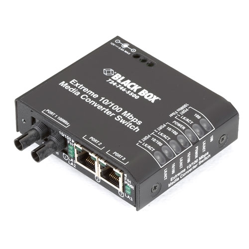 10/100Base-TX - 1 x SC Ports LBH100A-HD-SC-24 Black Box Network 2 x Network 100Base-X RJ-45 Rack-mountable Rail-mountable Black Box LBH100A-HD-SC-24 Transceiver/Media Converter 