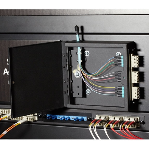 Black Box JPM399A-R2 Fiber Wallmount Cabinet Enclosure 1 Fiber Adapter Panel 